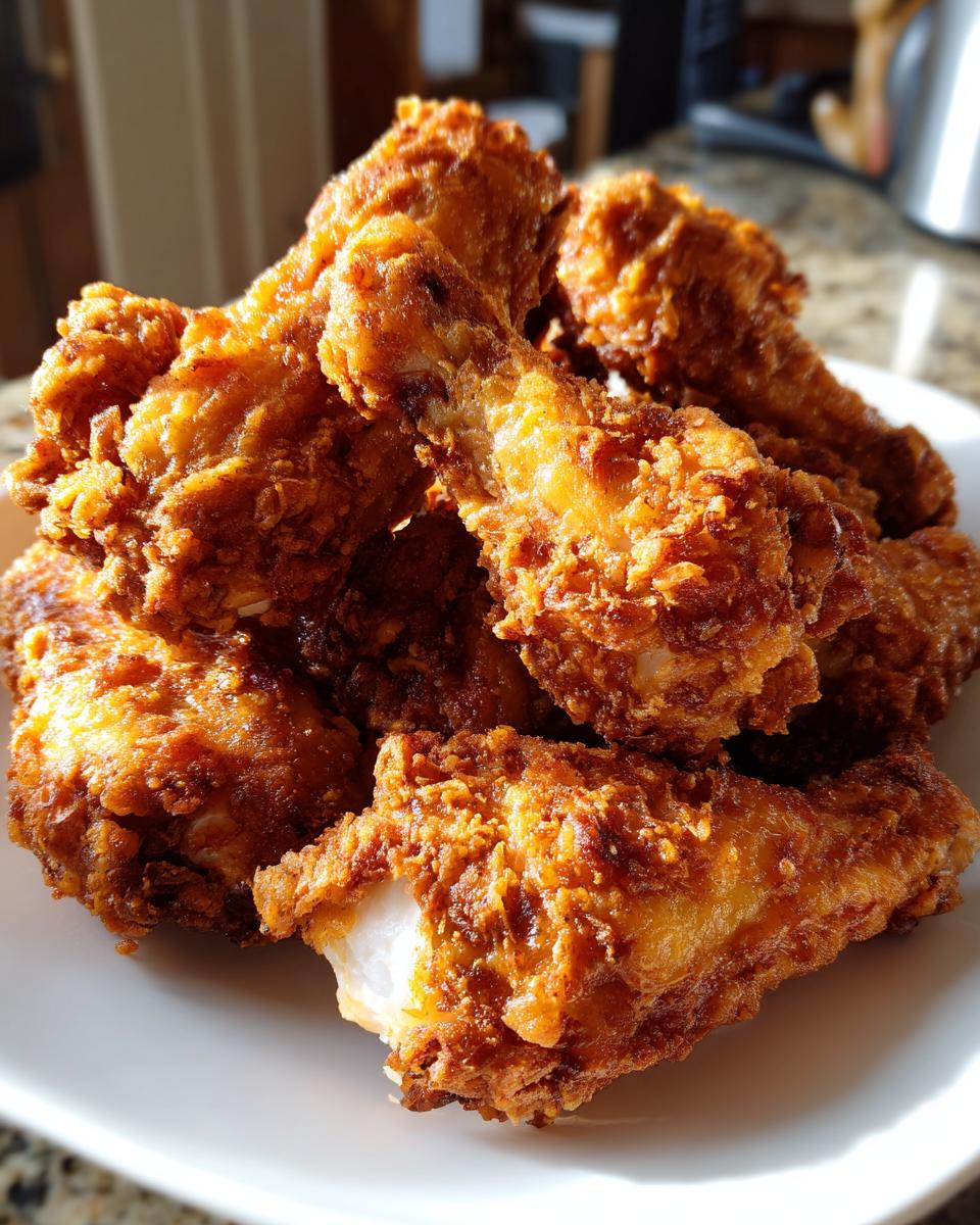 A pile of golden brown, extra crispy baked chicken wings showing a white interior on one piece.
