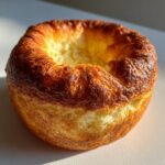 Close-up of a perfectly baked, golden brown bread bowl with a deep, hollow center.
